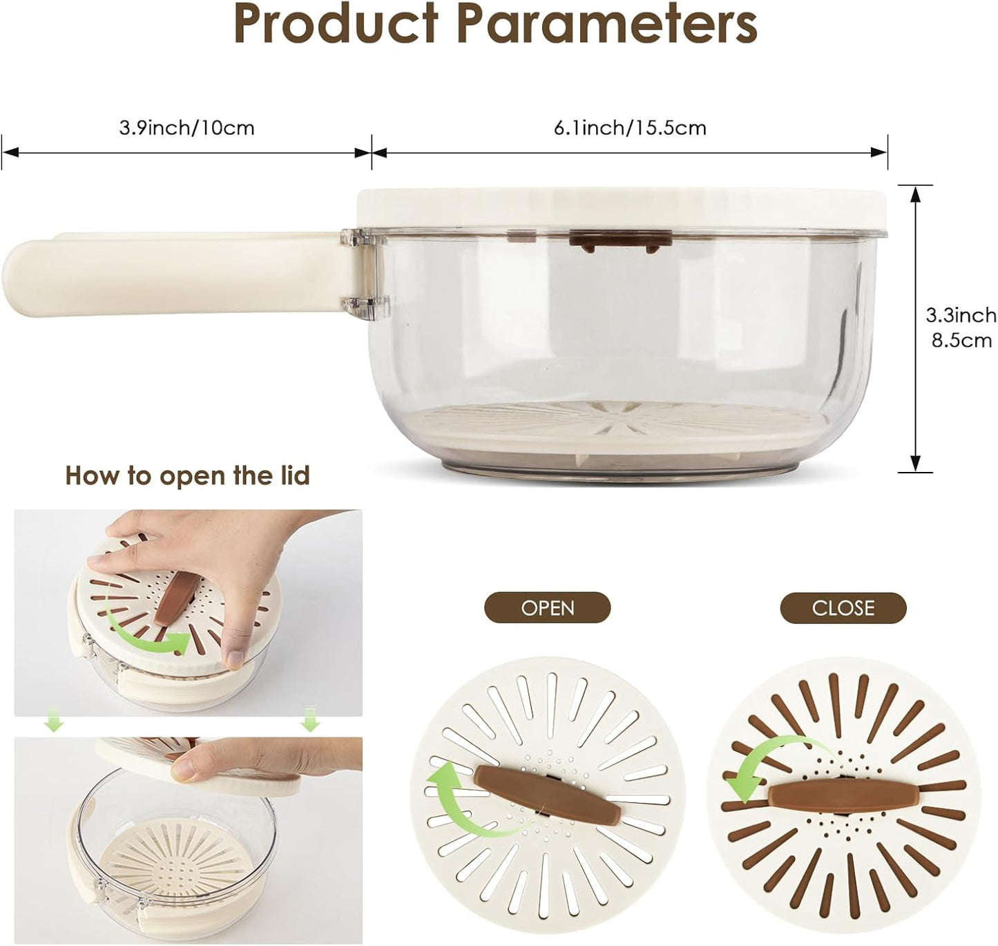 Plastic Foldable Handle Washing Basket with Lid