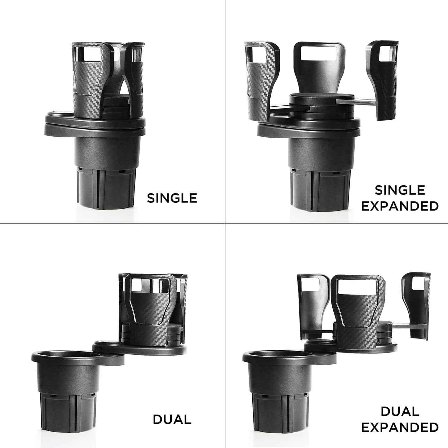 Adjustable Dual Cup Holder & Organizer for Car