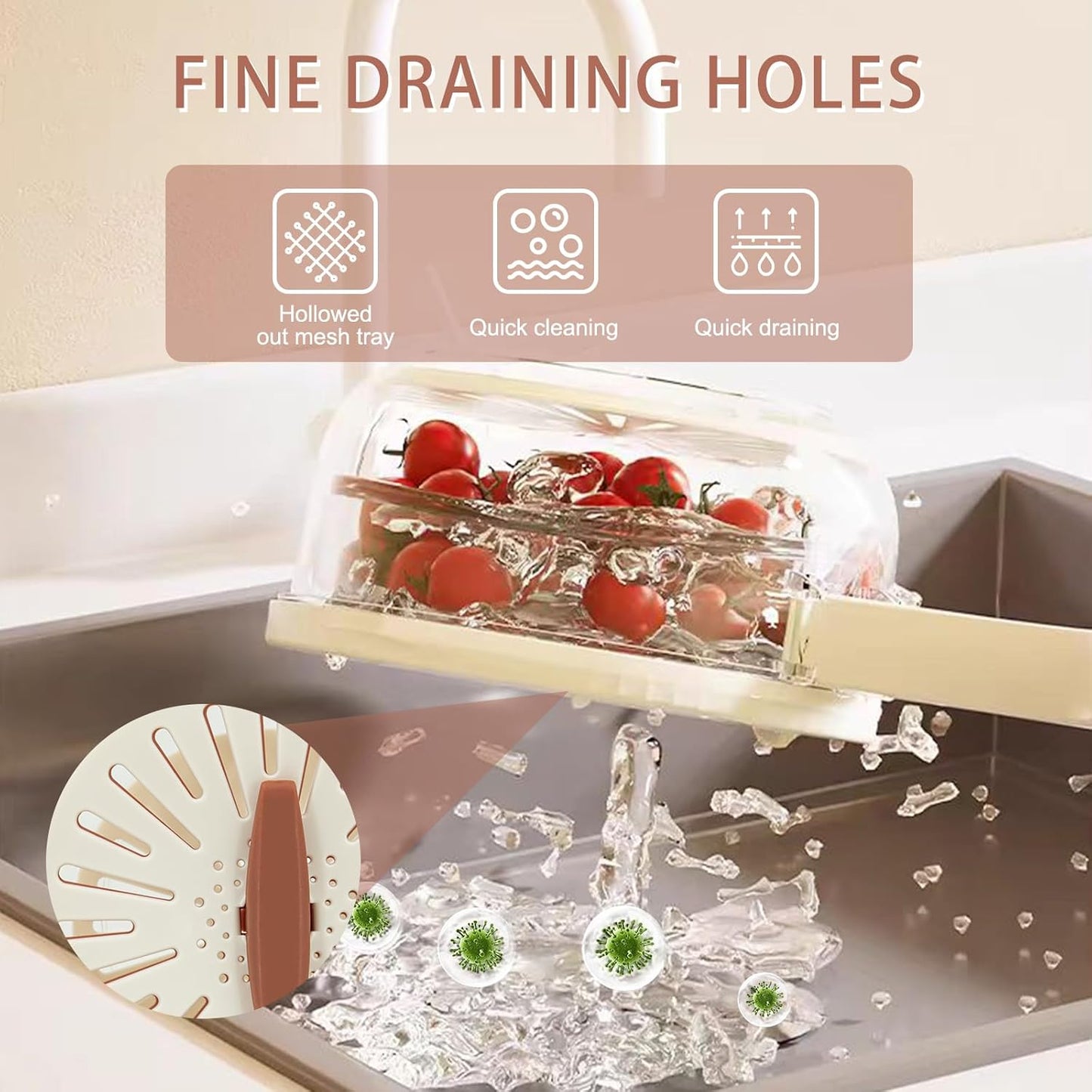Plastic Foldable Handle Washing Basket with Lid