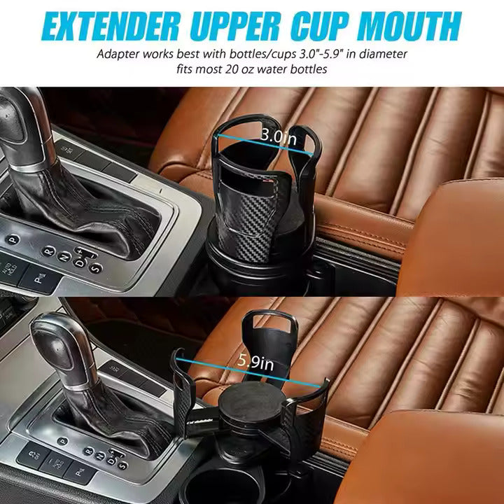 Adjustable Dual Cup Holder & Organizer for Car