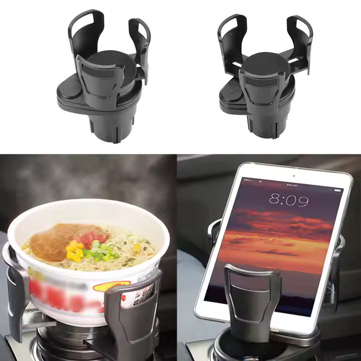 Adjustable Dual Cup Holder & Organizer for Car