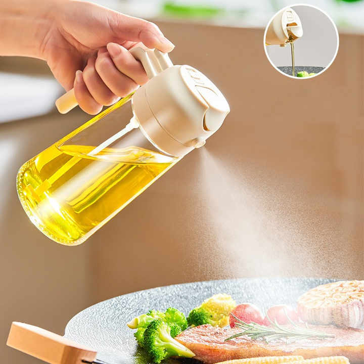 2-in-1 Oil Dispenser & Sprayer Bottle