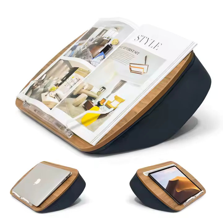 Wooden Lap Desk with Soft Pillow Cushion Bag