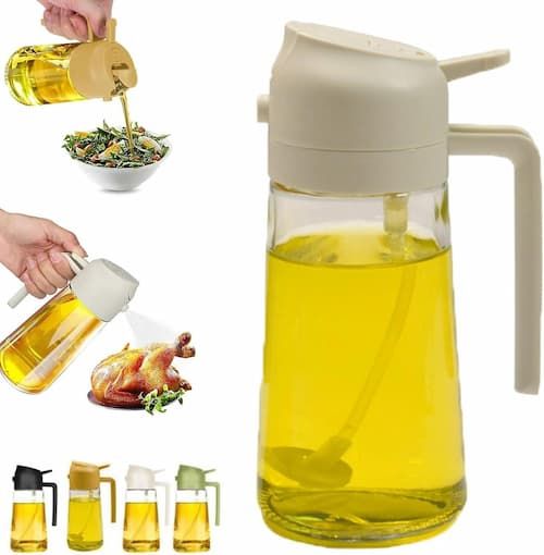 2-in-1 Oil Dispenser & Sprayer Bottle